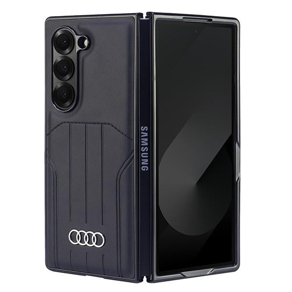 Audi MagSafe dėklas Galaxy Z Fold6 – juodas, eko oda