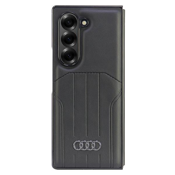 Audi MagSafe dėklas Galaxy Z Fold6 – juodas, eko oda