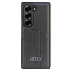 Audi MagSafe dėklas Galaxy Z Fold6 – juodas, eko oda