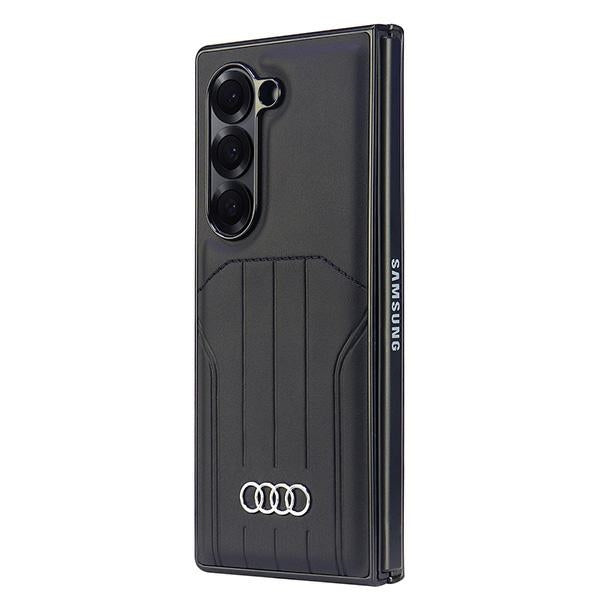 Audi MagSafe dėklas Galaxy Z Fold6 – juodas, eko oda