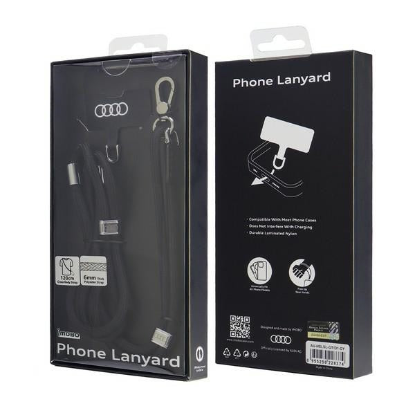 Audi Crossbody universalus pavadėlis 120cm x 10mm - juodas