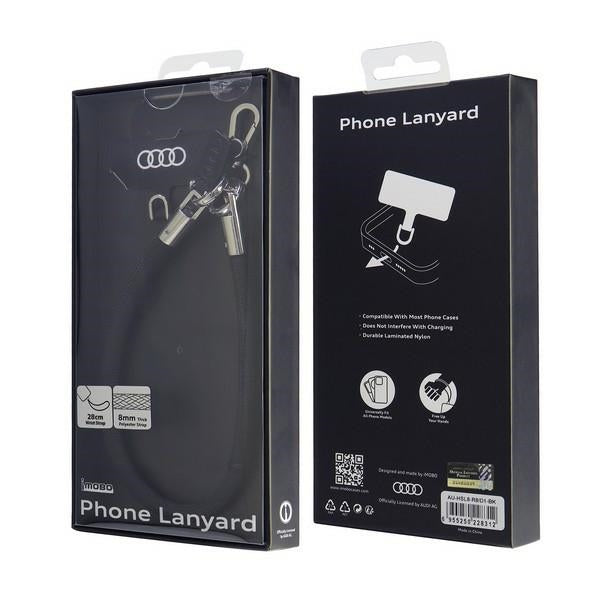 Audi Crossbody Lanyard Universal 28cm x 8mm - juoda