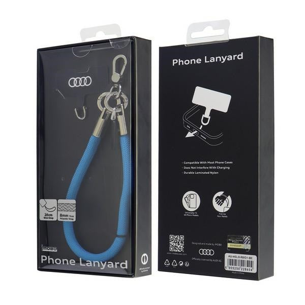 Audi Crossbody Lanyard Universal 28cm x 8mm - mėlyna