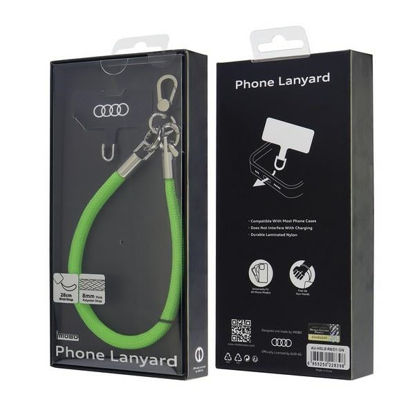 Audi Crossbody Lanyard Universal 28cm x 8mm - žalia