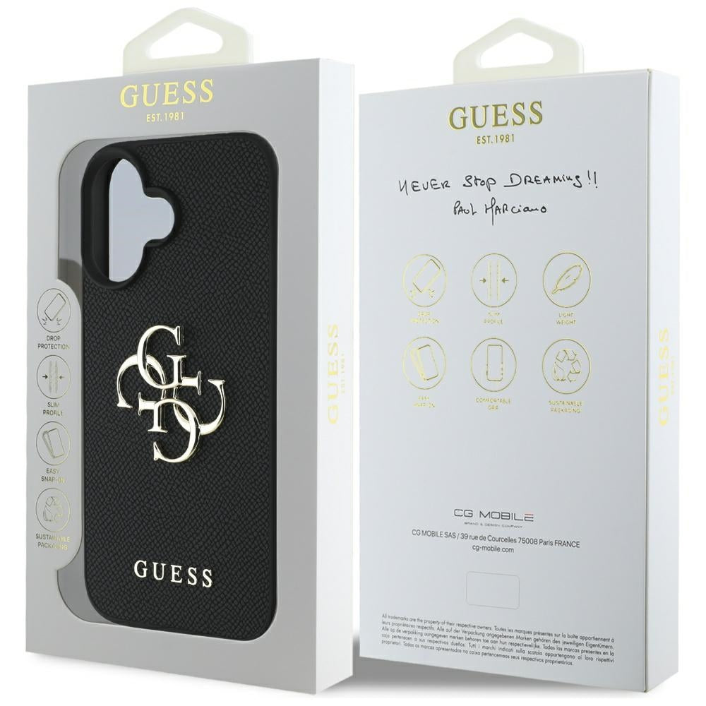 Guess 4G dėklas iPhone 16 6.1 – juodas