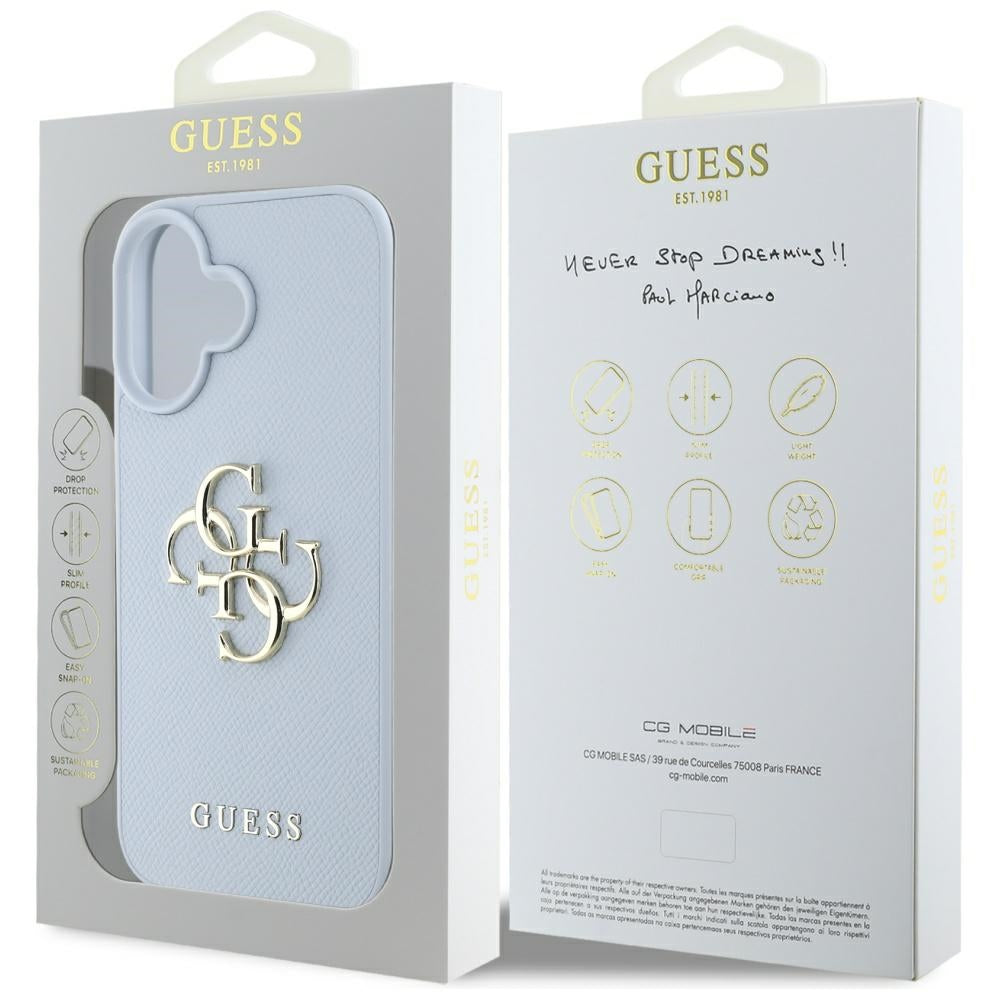 Guess 4G dėklas iPhone 16 6.1 – mėlynas