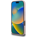 Guess Grained 4G dėklas iPhone 16 Pro – rožinis