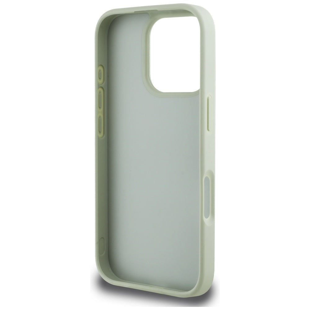 Guess Grained 4G dėklas iPhone 16 Pro – žalias
