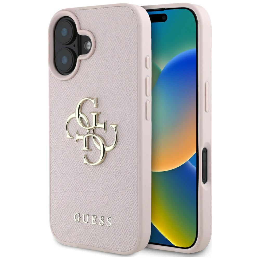 Guess 4G eco-odos dėklas iPhone 16 – rožinis