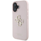 Guess 4G eco-odos dėklas iPhone 16 – rožinis