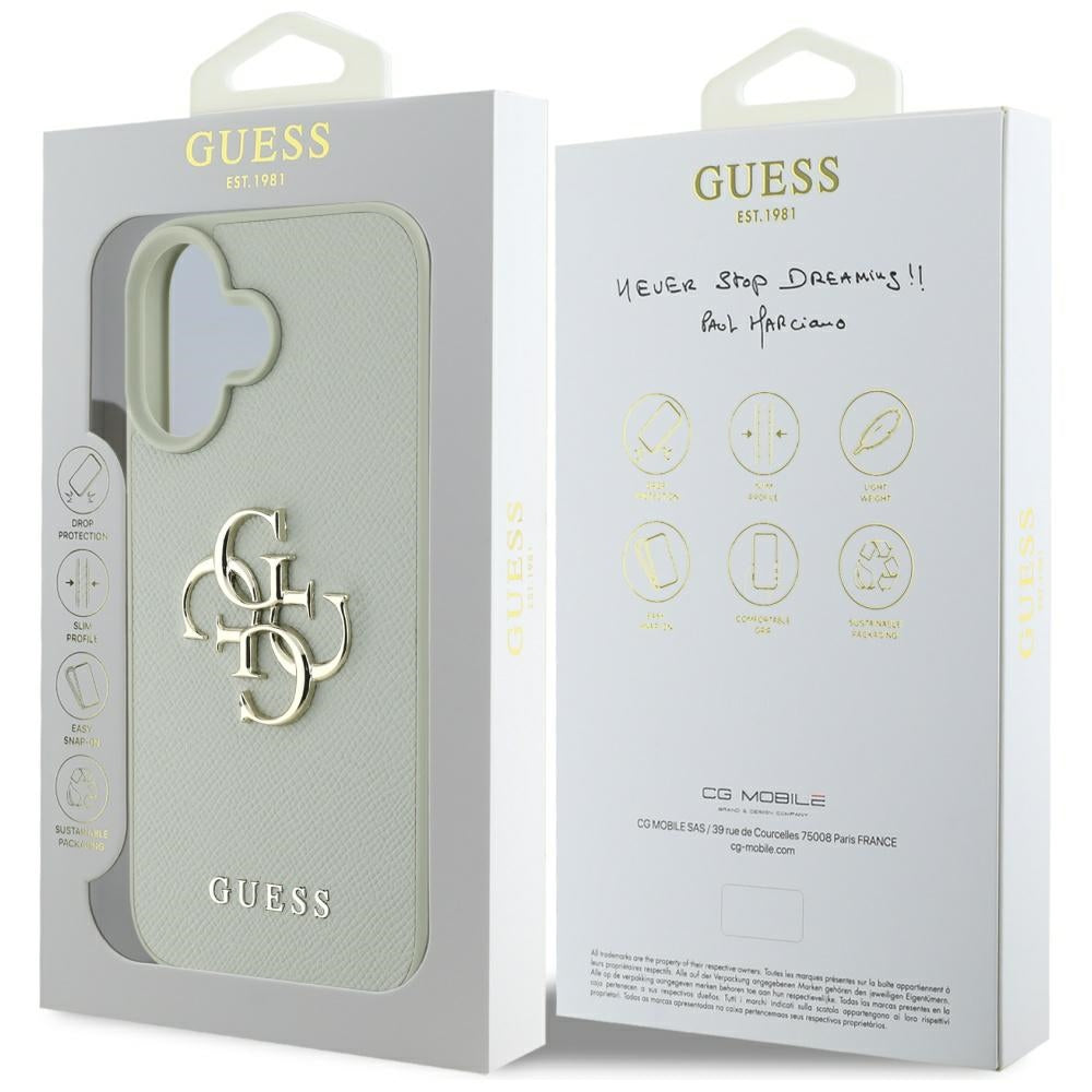 Guess 4G dėklas iPhone 16 – žalias