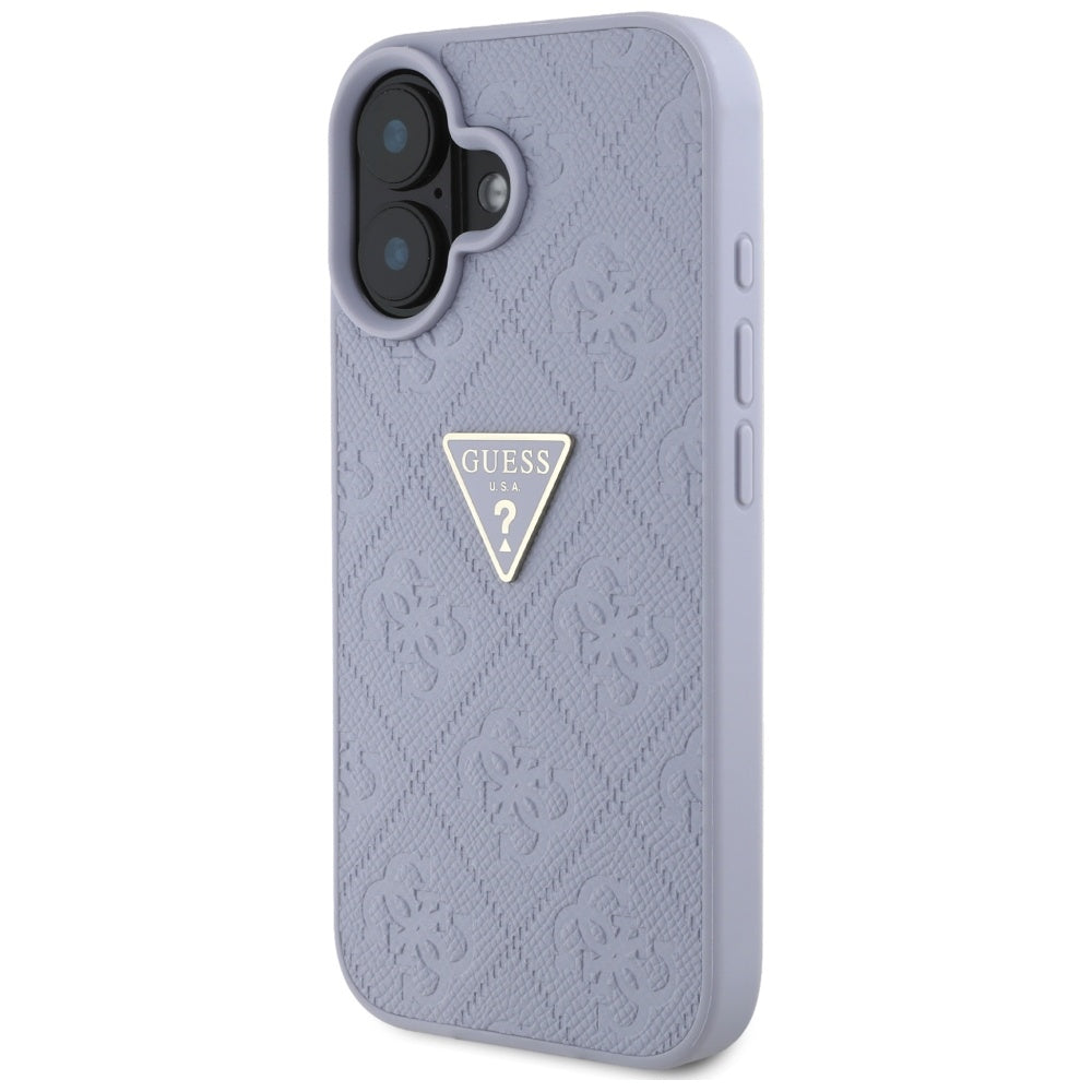 Guess 4G rašto dėklas iPhone 16 – violetinis -- iPhone 16