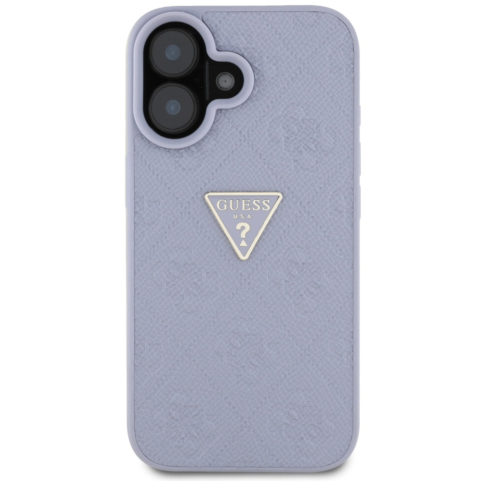 Guess 4G rašto dėklas iPhone 16 – violetinis -- iPhone 16