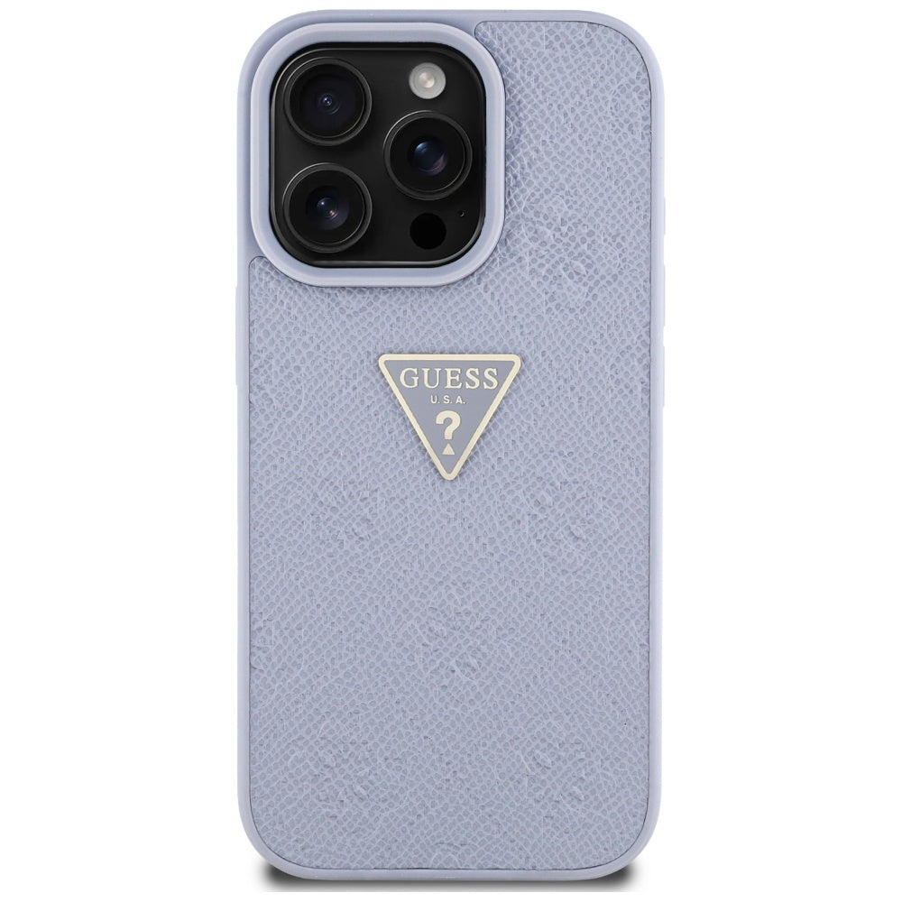 Guess 4G dėklas iPhone 16 Pro Max – violetinis