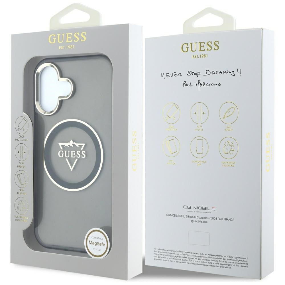 Guess MagSafe dėklas iPhone 16 – juodas