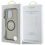 Guess IML MagSafe dėklas iPhone 16 Pro – juodas