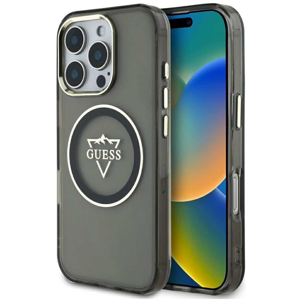 Guess MagSafe dėklas iPhone 16 Pro Max – juodas