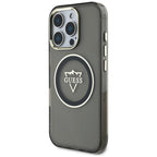 Guess MagSafe dėklas iPhone 16 Pro Max – juodas