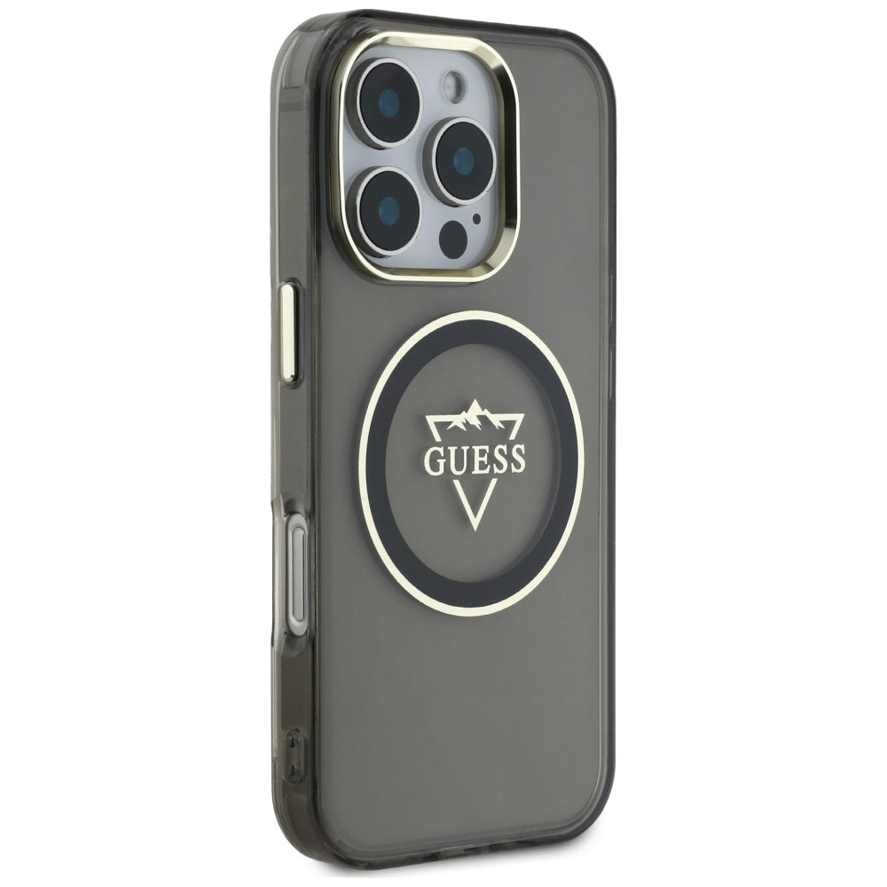 Guess MagSafe dėklas iPhone 16 Pro Max – juodas