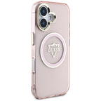 Guess MagSafe dėklas iPhone 16 – rožinis
