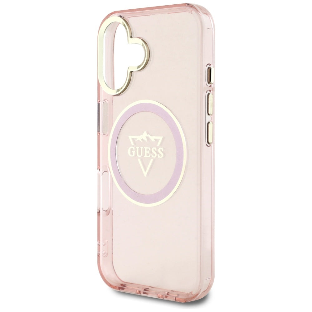 Guess MagSafe dėklas iPhone 16 – rožinis