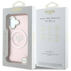 Guess MagSafe dėklas iPhone 16 – rožinis