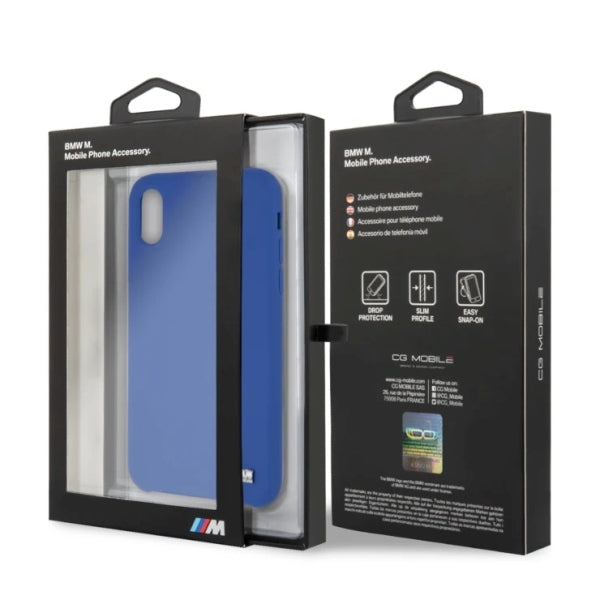 BMW silikoninis dėklas iPhone X/Xs – mėlynas -- iPhone X