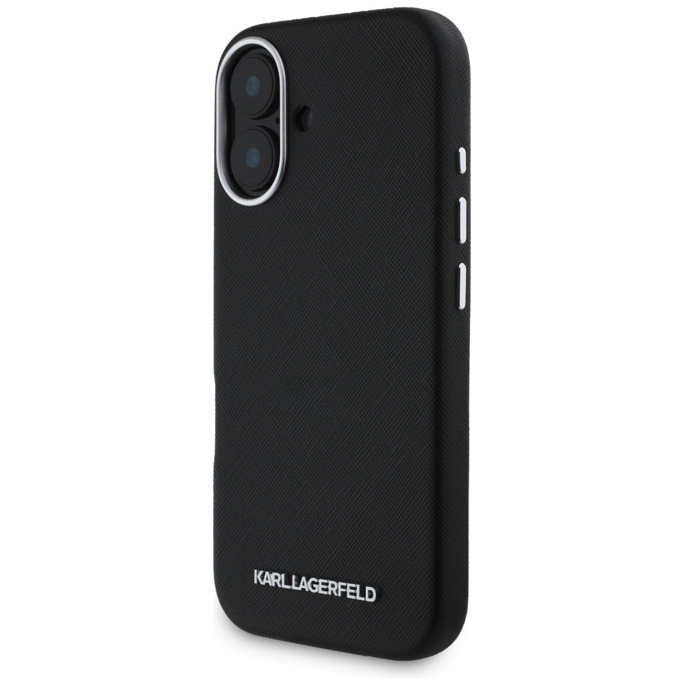 Karl Lagerfeld MagSafe dėklas iPhone 16 – juodas