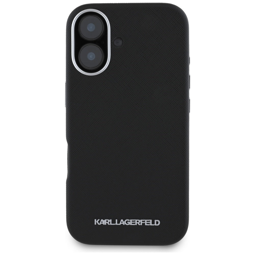 Karl Lagerfeld MagSafe dėklas iPhone 16 – juodas