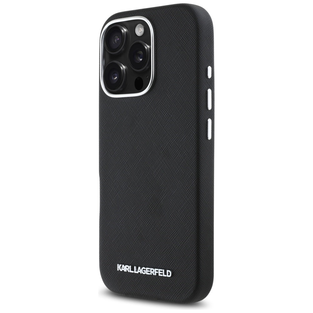 Karl Lagerfeld MagSafe dėklas iPhone 16 Pro – juodas