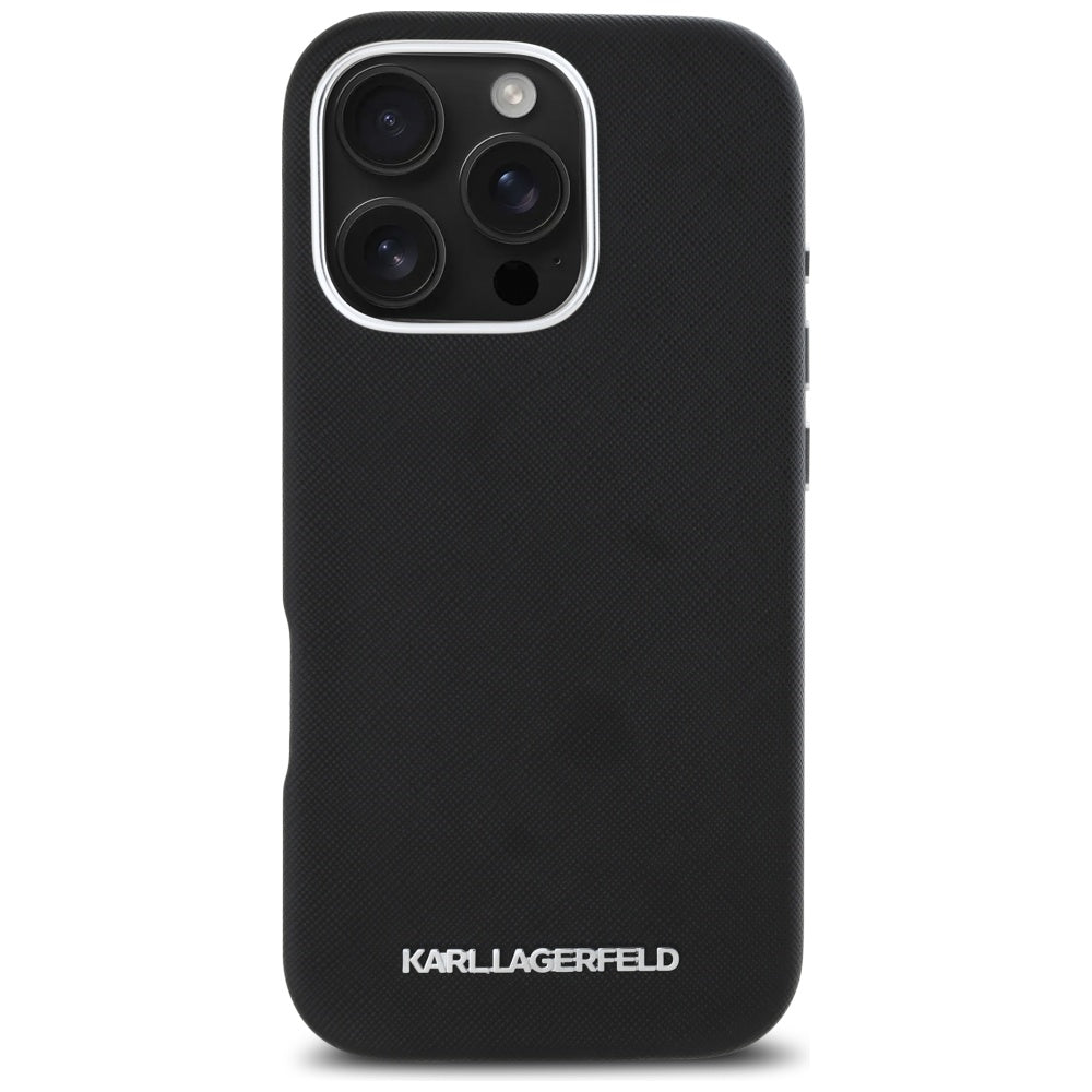 Karl Lagerfeld MagSafe dėklas iPhone 16 Pro – juodas