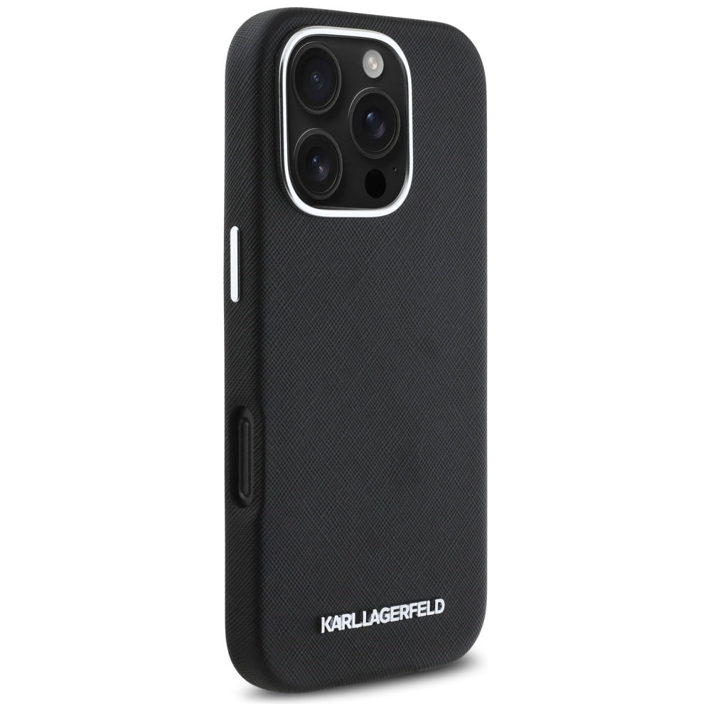 Karl Lagerfeld MagSafe dėklas iPhone 16 Pro – juodas