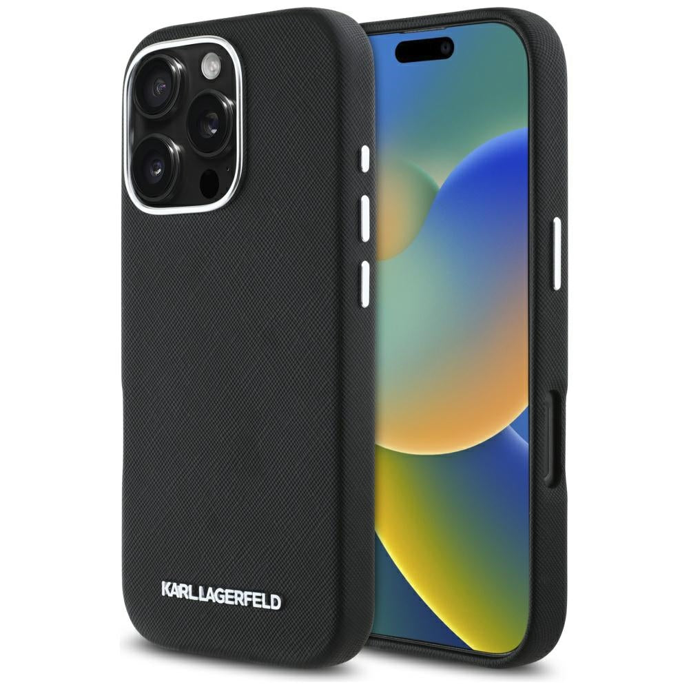 Karl Lagerfeld MagSafe dėklas iPhone 16 Pro Max – juodas