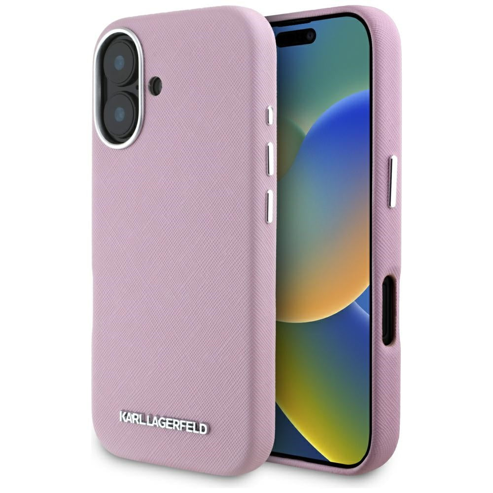 Karl Lagerfeld MagSafe dėklas iPhone 16 – rožinis -- iPhone 16