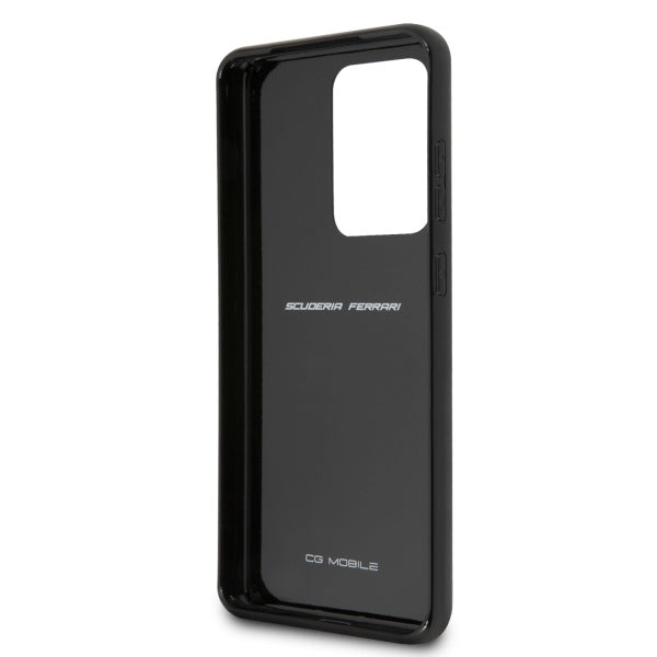 Ferrari anglies pluošto dėklas Samsung Galaxy S20 Ultra – juodas -- Samsung Galaxy S20 Ultra