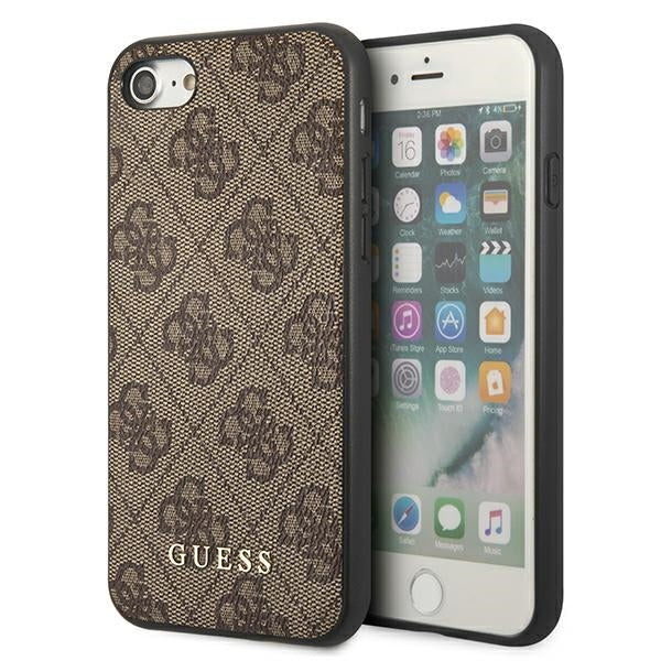 Guess 4G dėklas iPhone SE 2022/2020/7/8 – rudas -- iPhone SE 2022