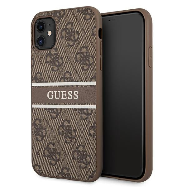 Guess 4G Stripe dėklas iPhone 11 / XR – rudas -- iPhone 11