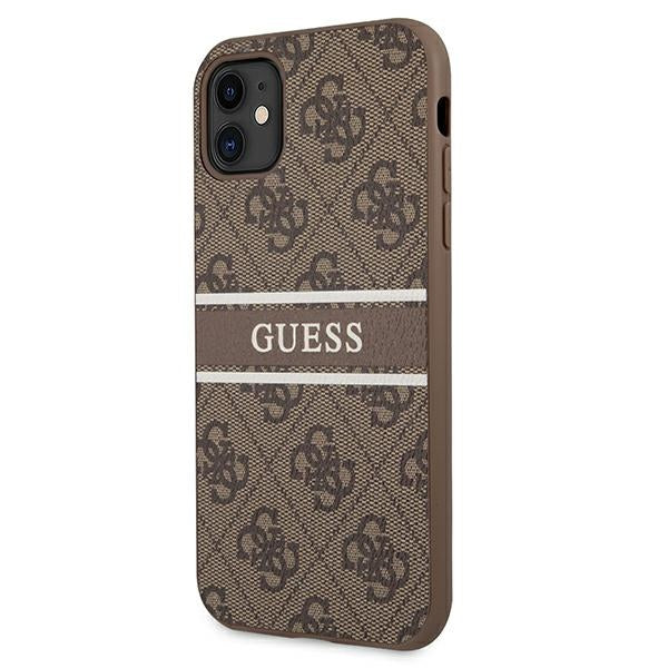 Guess 4G Stripe dėklas iPhone 11 / XR – rudas -- iPhone 11