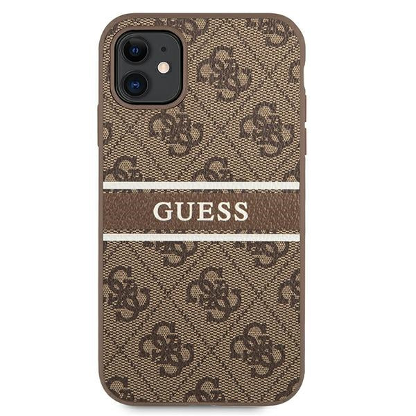 Guess 4G Stripe dėklas iPhone 11 / XR – rudas -- iPhone 11