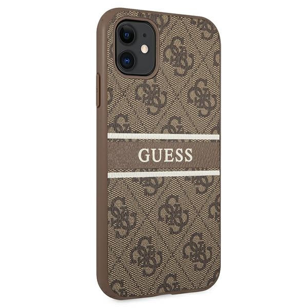 Guess 4G Stripe dėklas iPhone 11 / XR – rudas -- iPhone 11