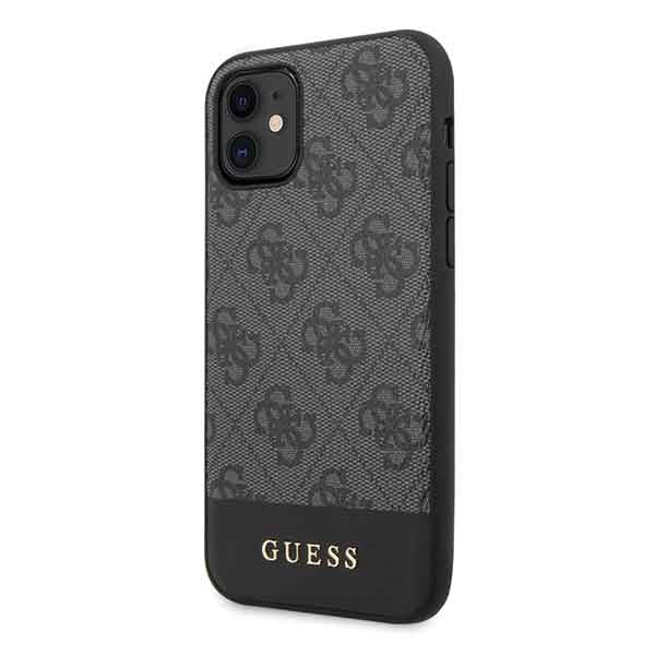 Guess 4G Stripe dėklas iPhone 11/XR – pilkas -- iPhone 11