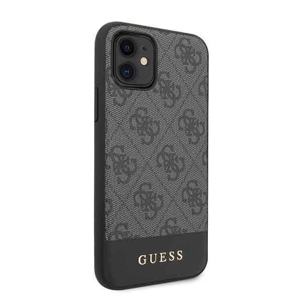 Guess 4G Stripe dėklas iPhone 11/XR – pilkas -- iPhone 11