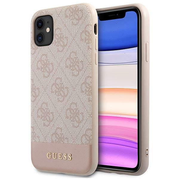 Guess 4G Stripe dėklas iPhone 11 / XR – rožinis -- iPhone 11