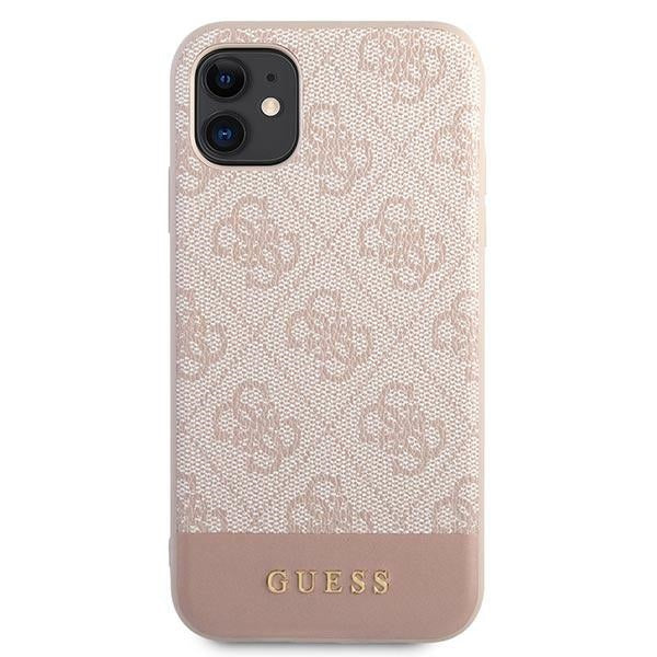 Guess 4G Stripe dėklas iPhone 11 / XR – rožinis -- iPhone 11
