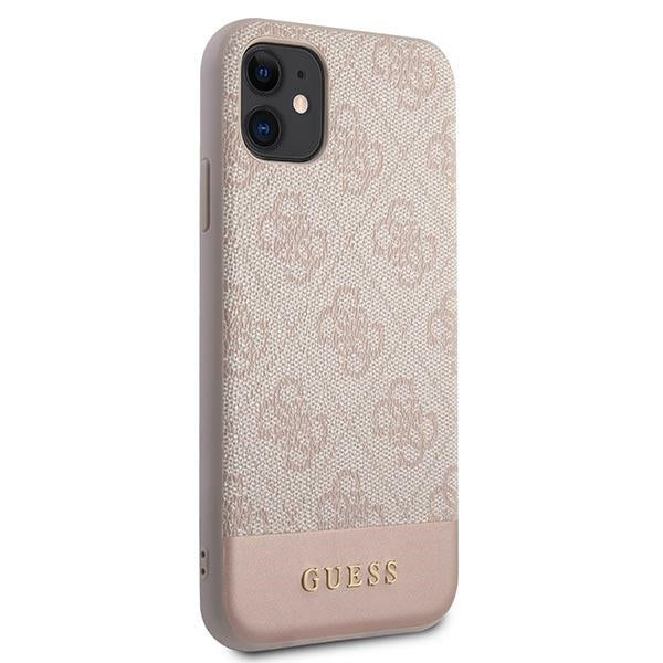 Guess 4G Stripe dėklas iPhone 11 / XR – rožinis -- iPhone 11