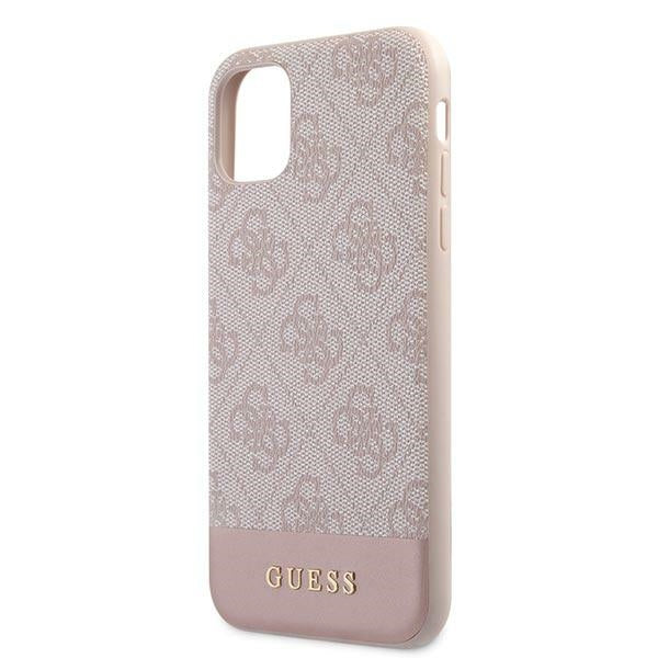 Guess 4G Stripe dėklas iPhone 11 / XR – rožinis -- iPhone 11