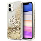 Guess 4G Liquid Glitter dėklas iPhone 11/XR – auksinis -- iPhone 11