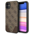 Guess 4G Triangle dėklas iPhone 11/XR 6.1 – rudas -- iPhone 11