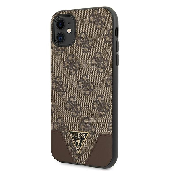 Guess 4G Triangle dėklas iPhone 11/XR 6.1 – rudas -- iPhone 11