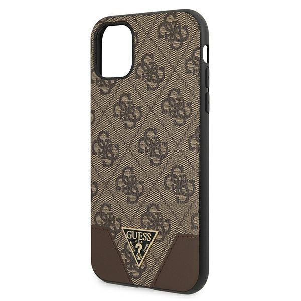 Guess 4G Triangle dėklas iPhone 11/XR 6.1 – rudas -- iPhone 11